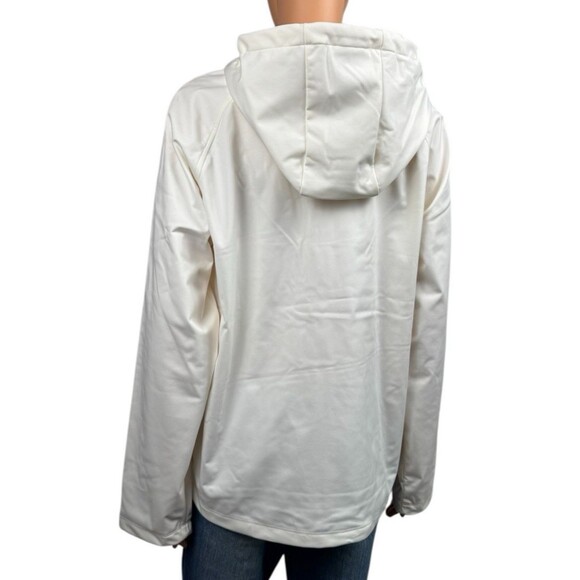 32 Degrees Womens X-Large Cream White Softshell Windbreaker Jacket Hooded XL New - Picture 5 of 11
